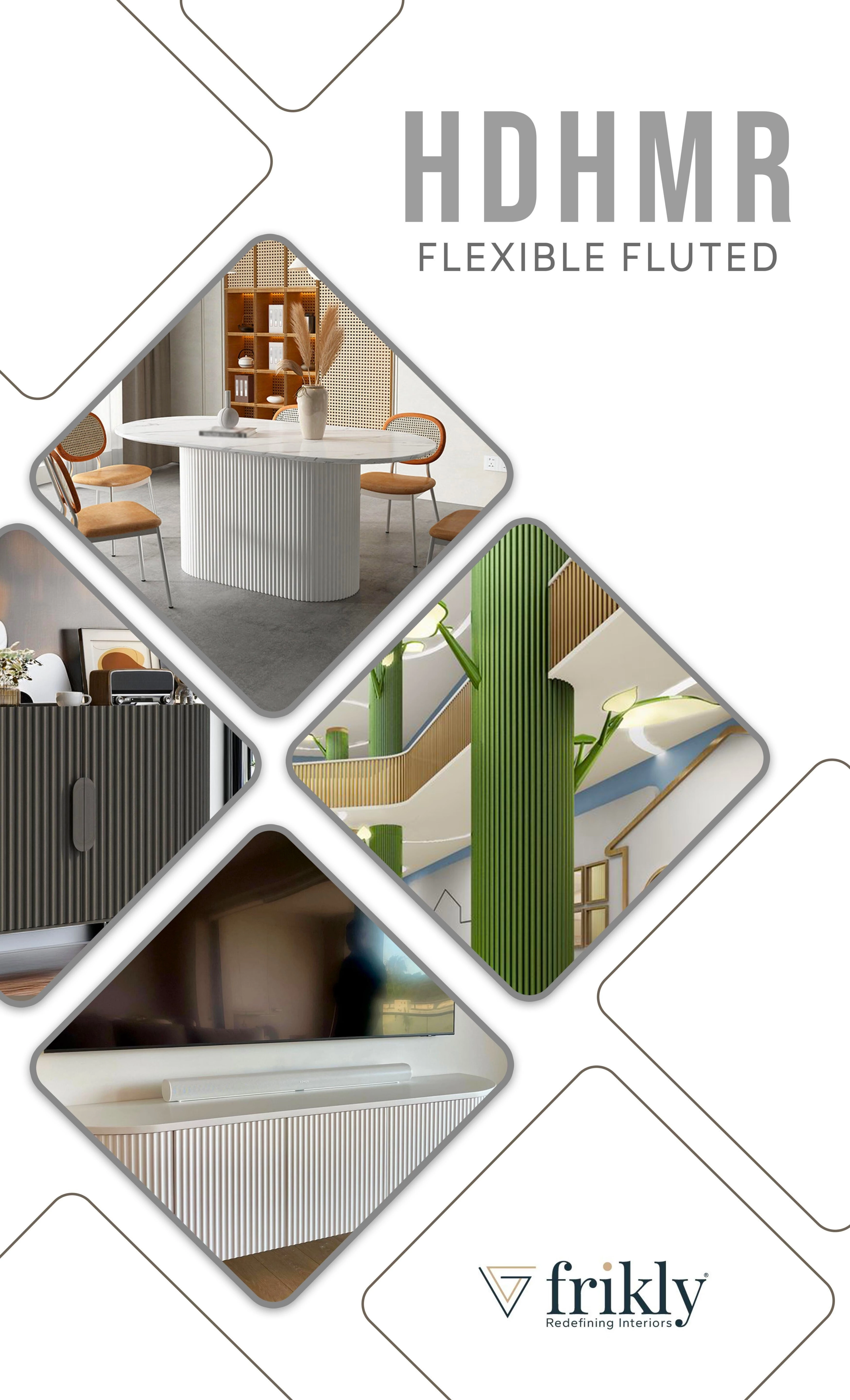 Flexible Fluted HDHMR Panels