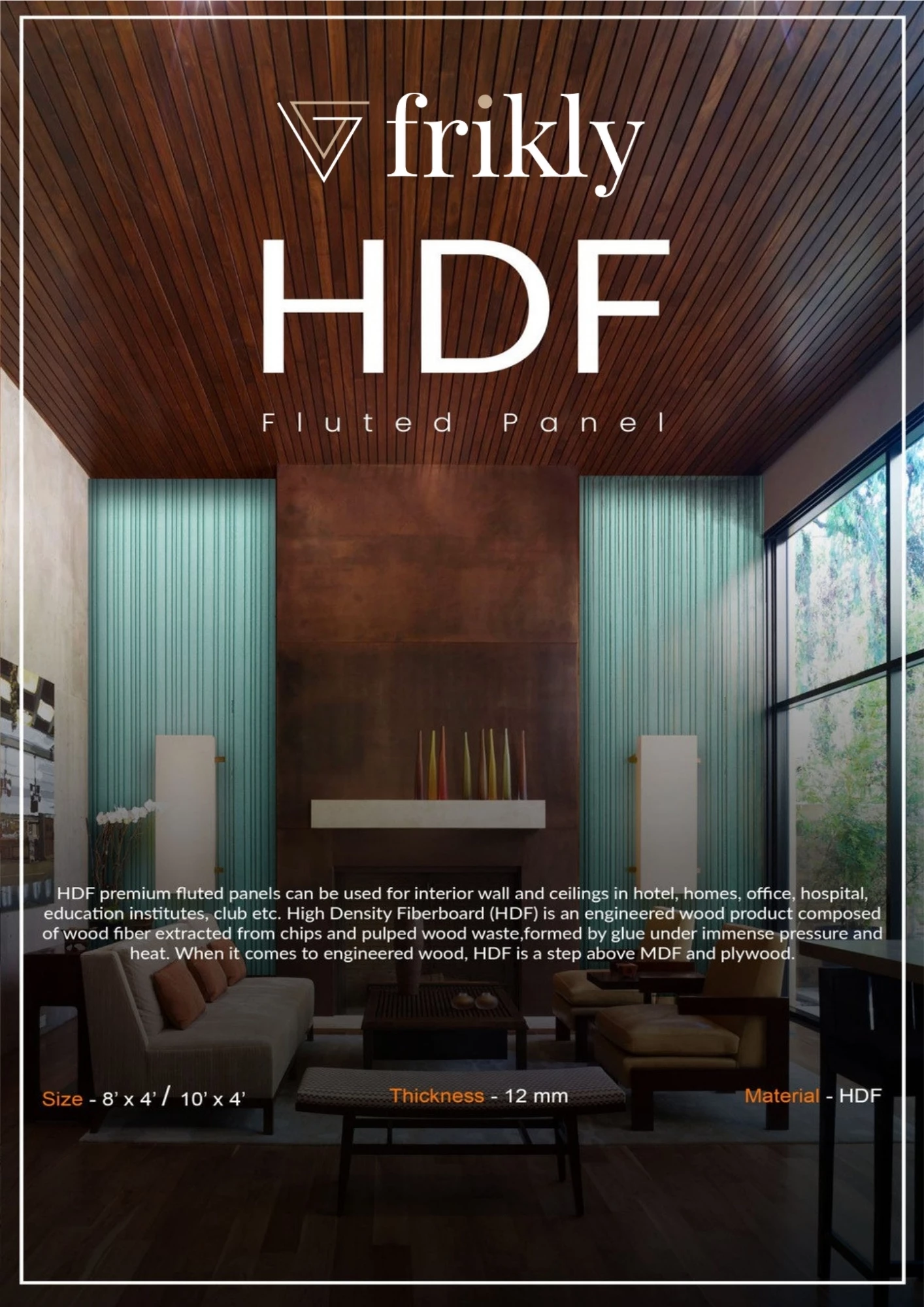 HDF FLUTED 12 MM