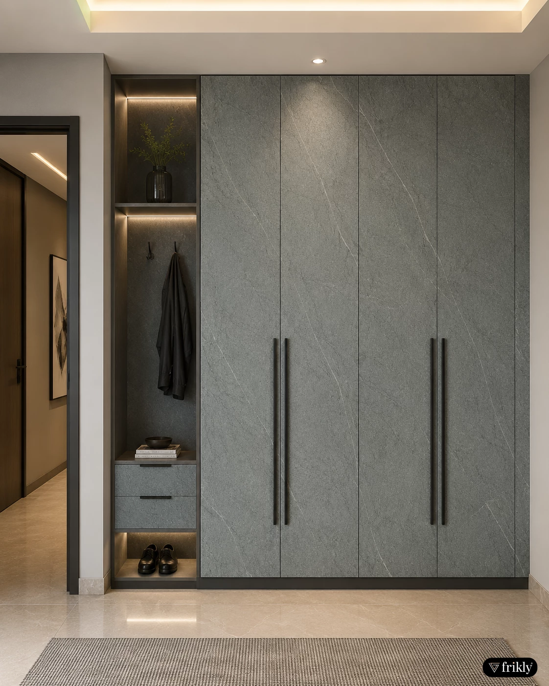 Modern Marble & Stone Textured Finish Laminates for Stylish Wardrobes