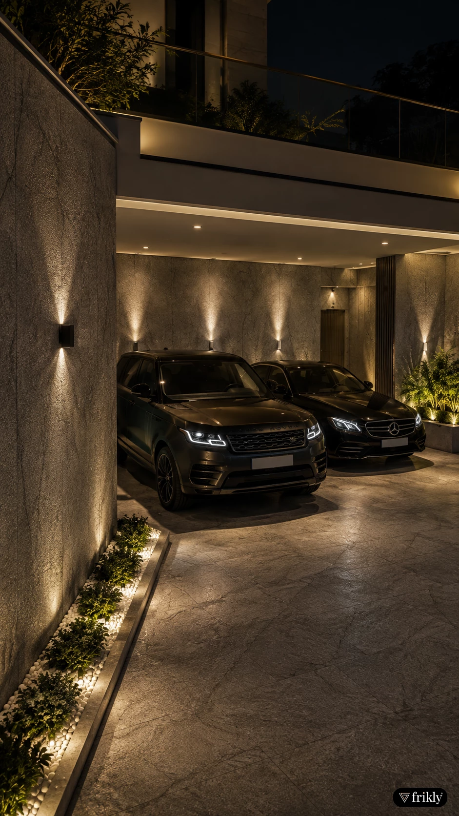 Stone Veneer for Luxury Parking Wall and Modern Exterior