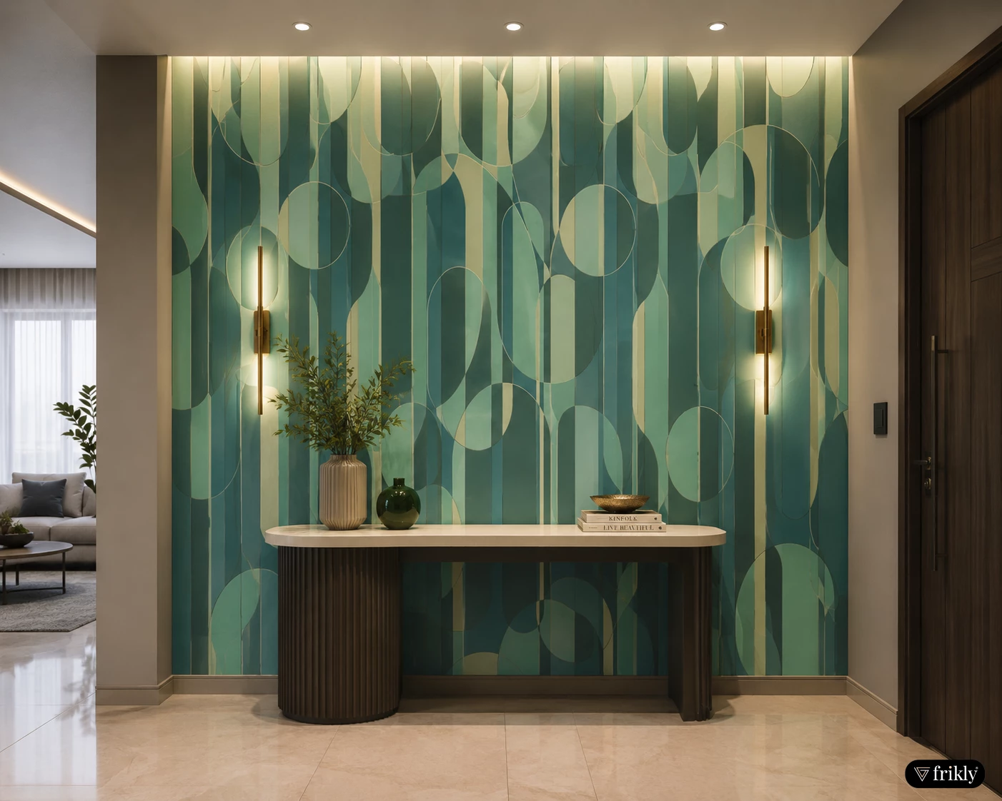 Modern Engraved Acrylic Wall Panel Laminate for Stylish Foyer & Entrance Interiors