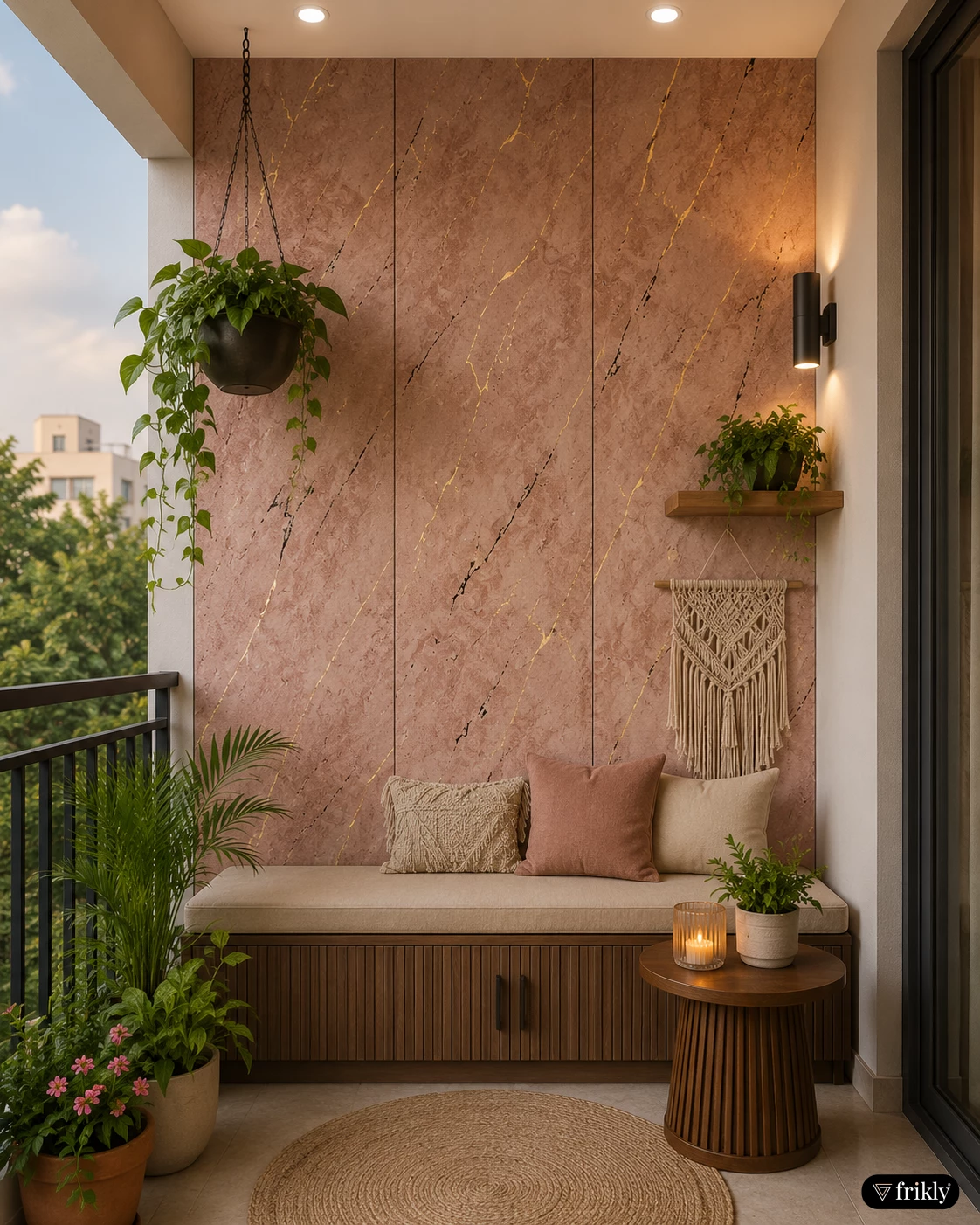 Engraved Acrylic Panel for Stylish Balcony Wall Design