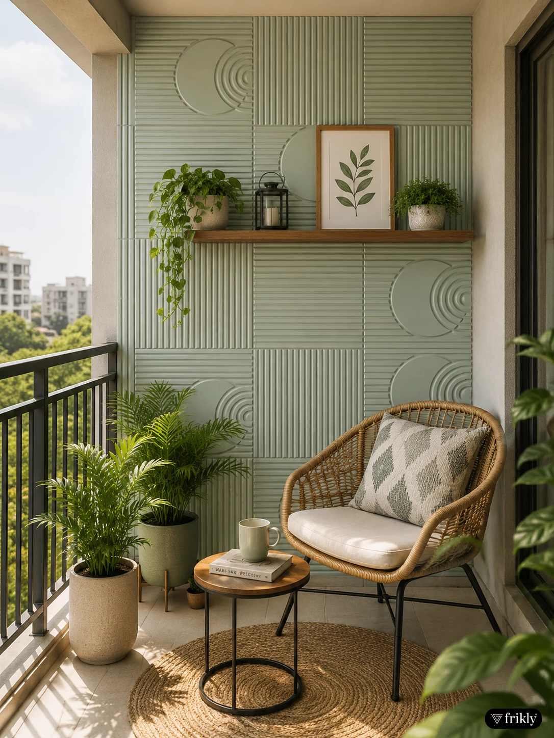 Self-Adhesive 3D PVC Wall Panel for Modern Balcony Design