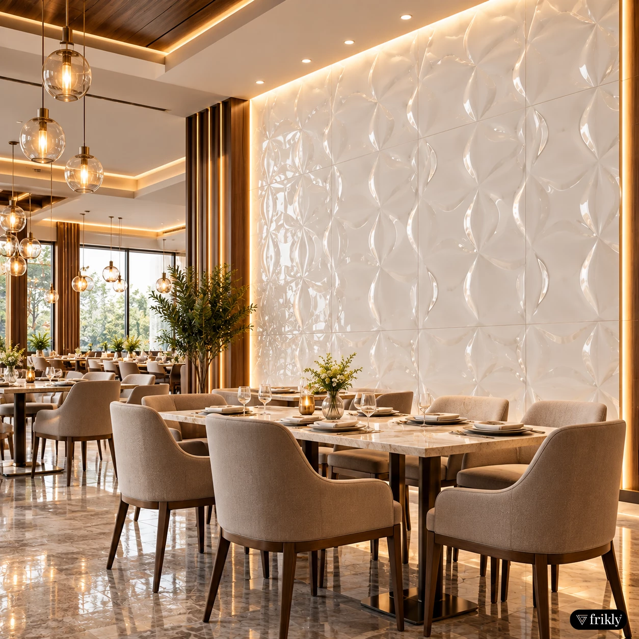 Modern Decorative Wall Panel Dining Room Design