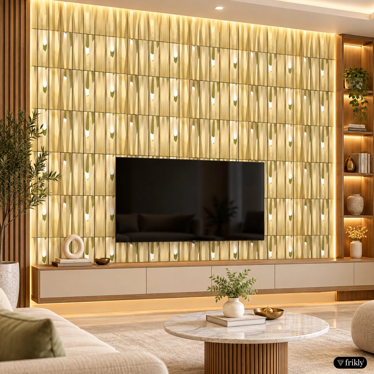 Mosaic Highlighter for a Stylish TV Wall Design