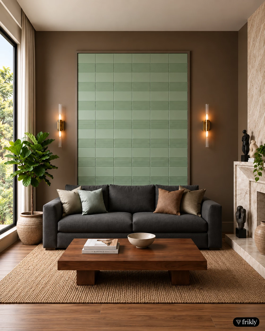 Self Adhesive 3D PVC Wall Panel for Modern Living Room