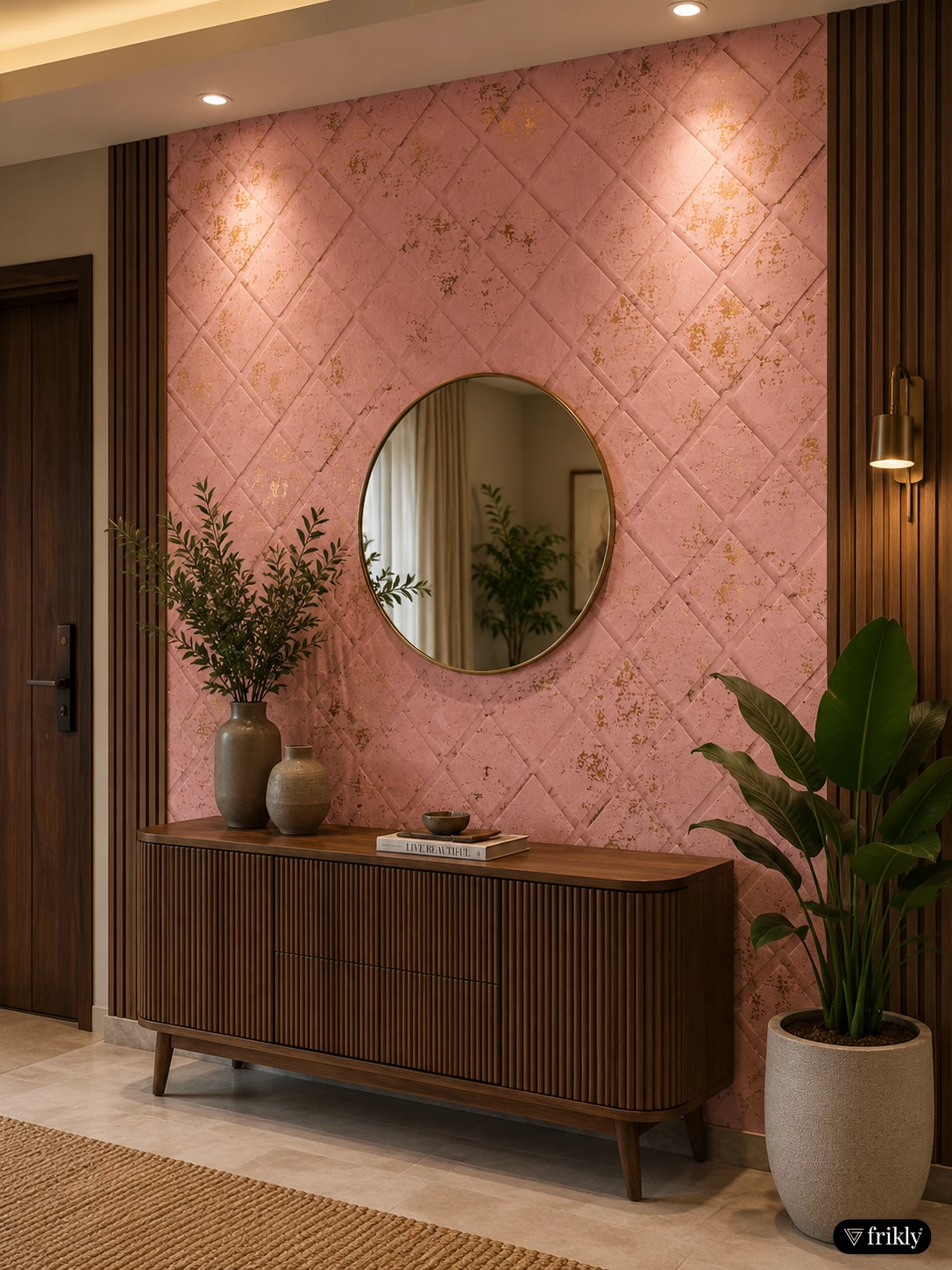 Decorative Fabric Sheet for Elegant Foyer Wall Design