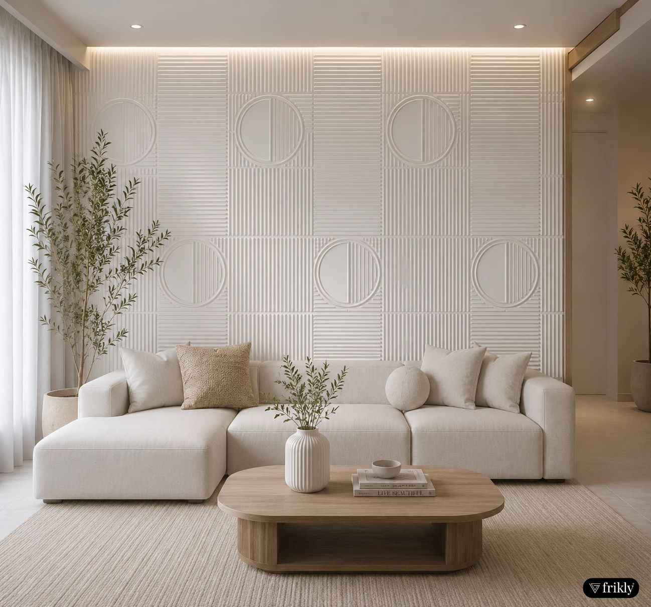 Modern White 3D Mirror PVC Wall Panels for Elegant Living Room Interiors