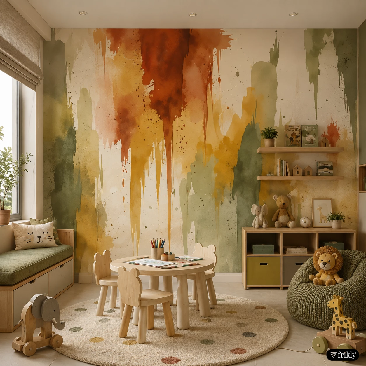 Boho Laminates for a Colorful Kids Room Wall