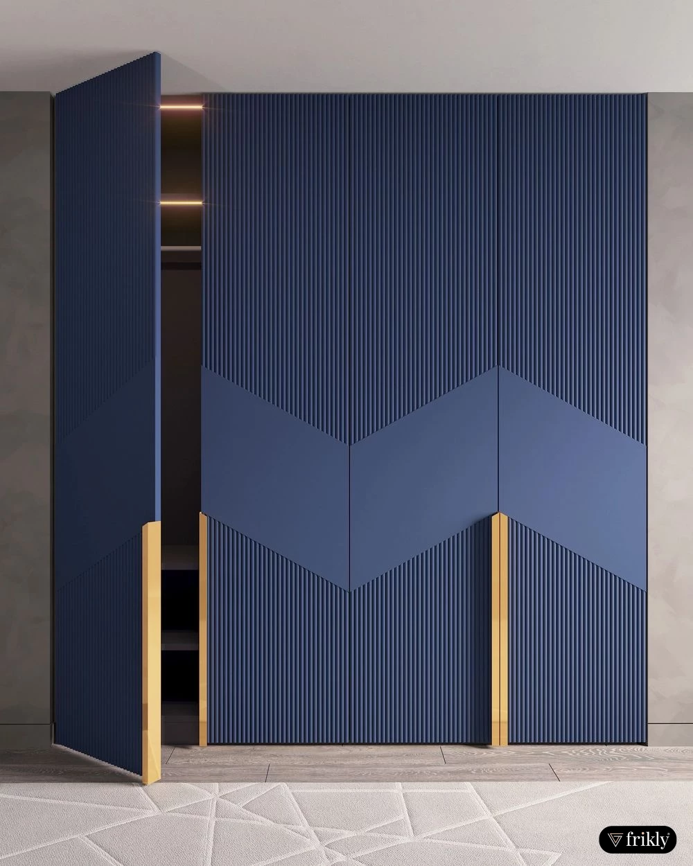 3D HDHMR Customized Wardrobe Door for Modern Interiors