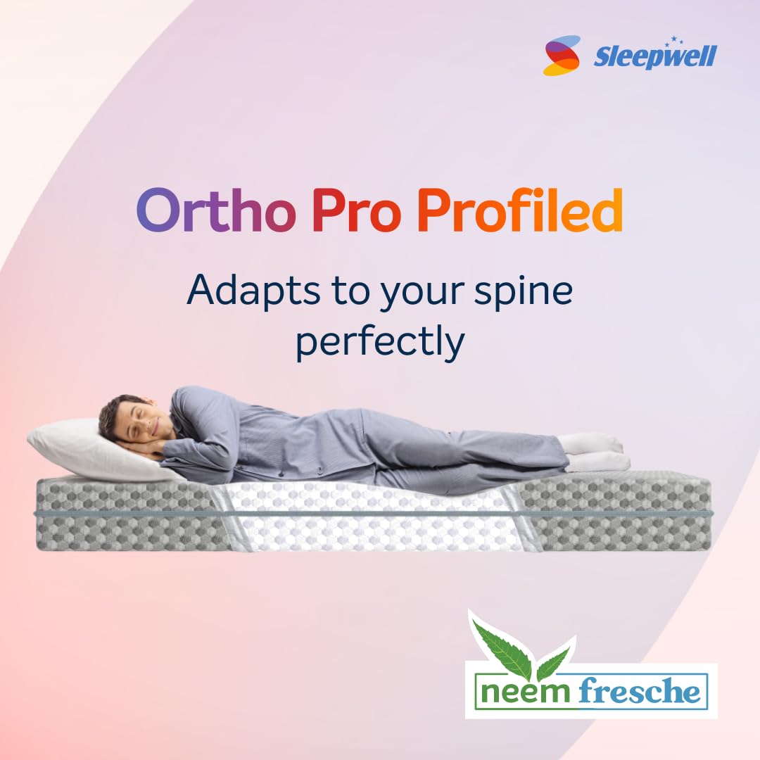 Sleepwell Ortho PRO Profiled Foam 6 inch Single Bed Size, Impressions