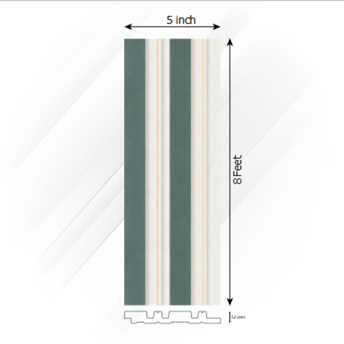 Ventura Decorative Louvers Panel/Planks 8 Feet * 5 Inch - HYPER 7804