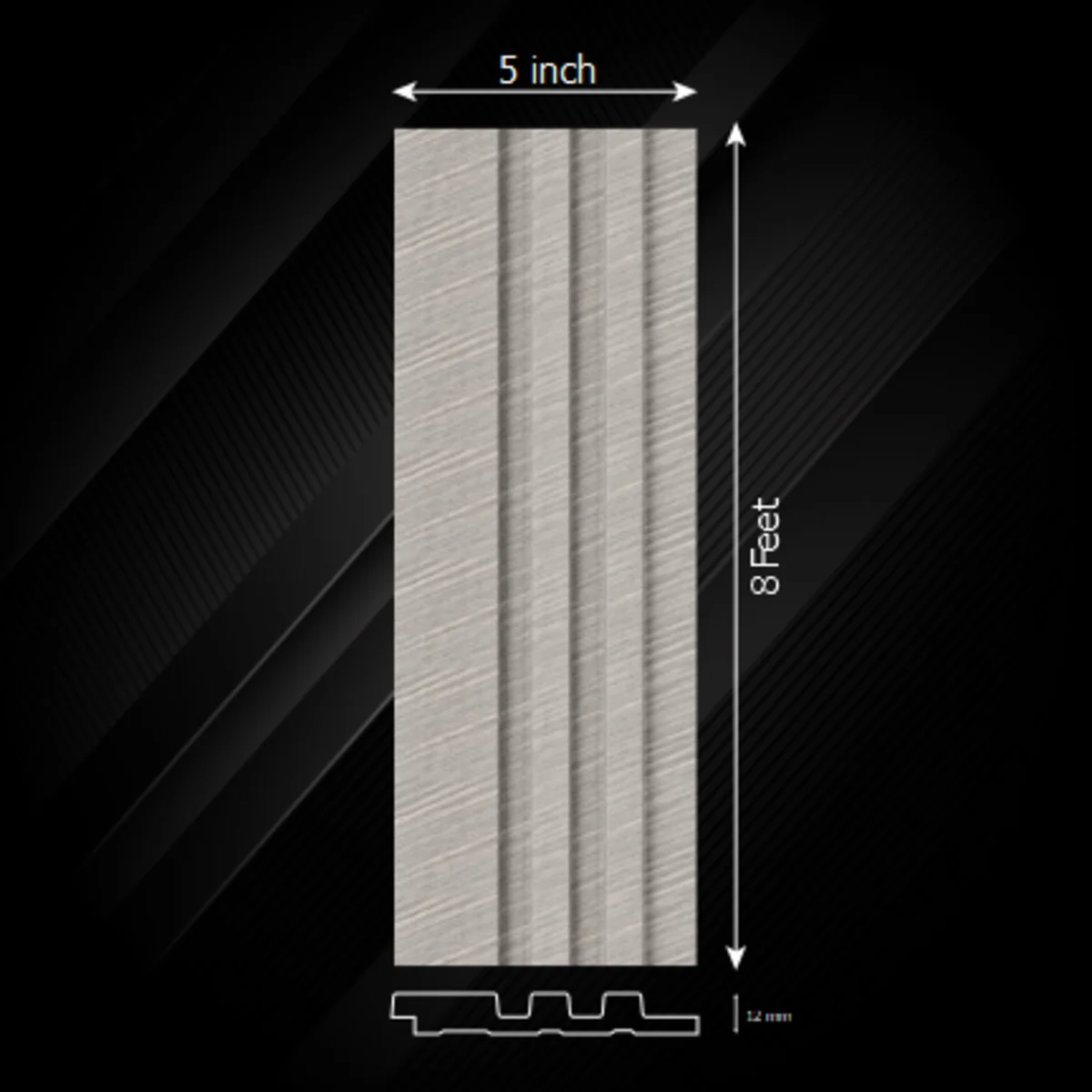 Ventura Decorative Louvers Panel/Planks 8 Feet * 5 Inch - LUXOR 7901