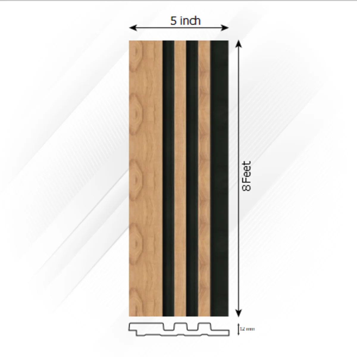 Ventura Decorative Louvers Panel/Planks 8 Feet * 5 Inch - LUXOR 7903
