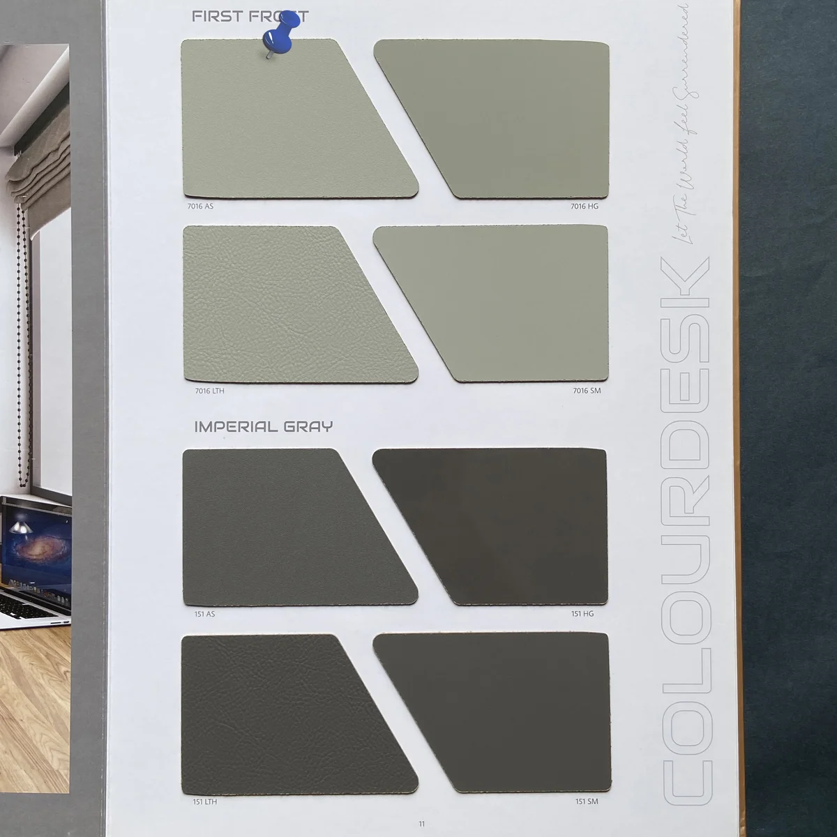 Colour Desk Unique 1 MM Plain Solid Colors SF & Matt Laminates (Mica/Sunmica) - 7016 AS