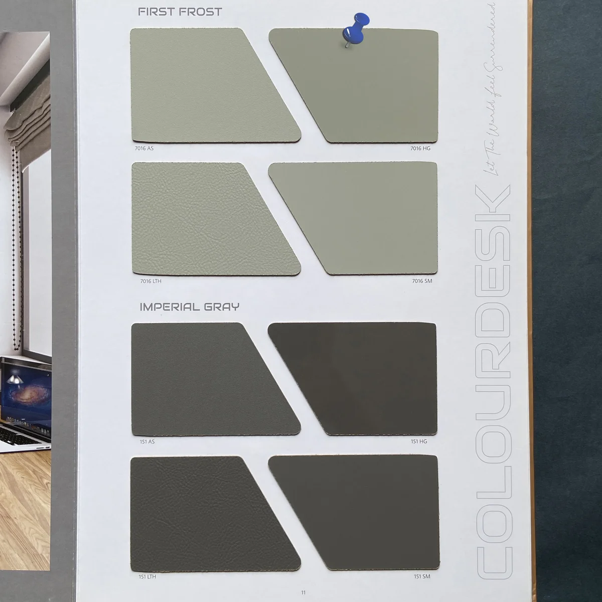 Colour Desk Unique 1 MM Plain Solid Colors Glossy Laminates (Mica/Sunmica) - 7016 HG