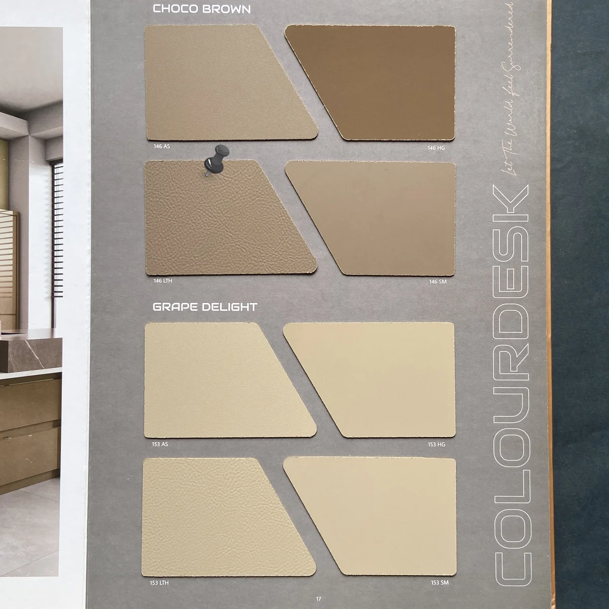 Colour Desk Unique 1 MM Plain Solid Colors Leather Laminates (Mica/Sunmica) - 146 LTH