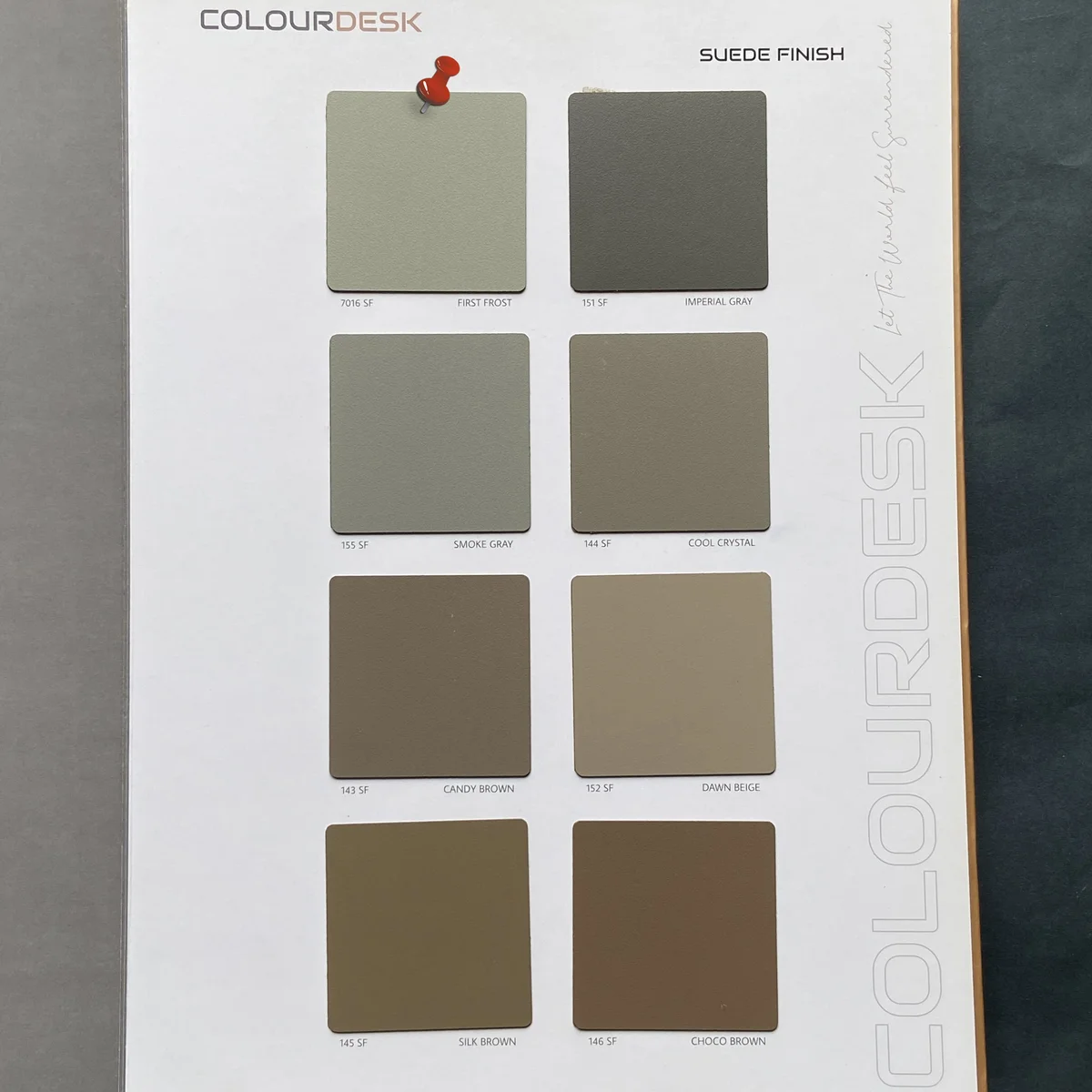 Colour Desk Unique 1 MM Plain Solid Colors SF & Matt Laminates (Mica/Sunmica) - 7016 SF FIRST FROST