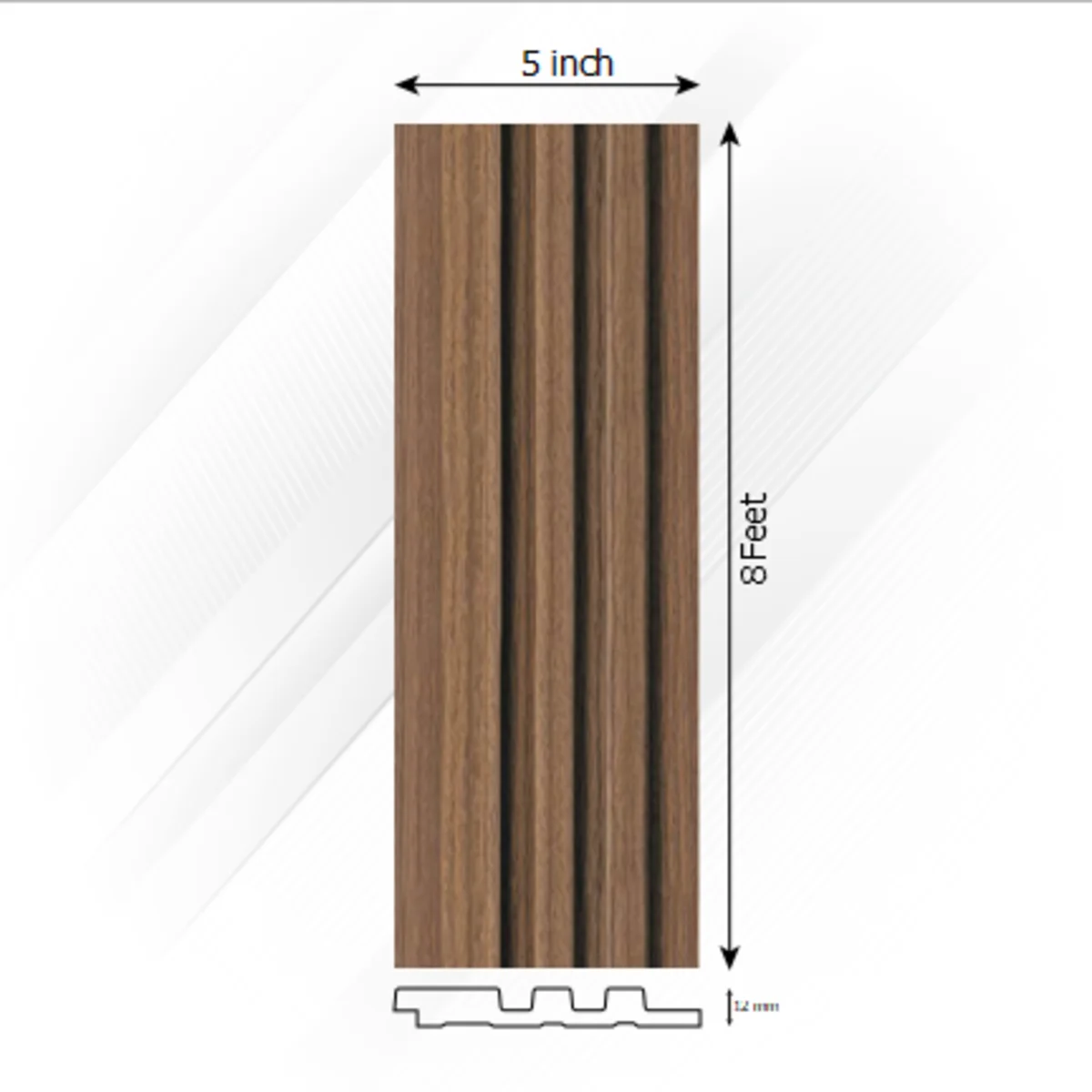Ventura Decorative Louvers Panel/Planks 8 Feet * 5 Inch - LUXOR 7905