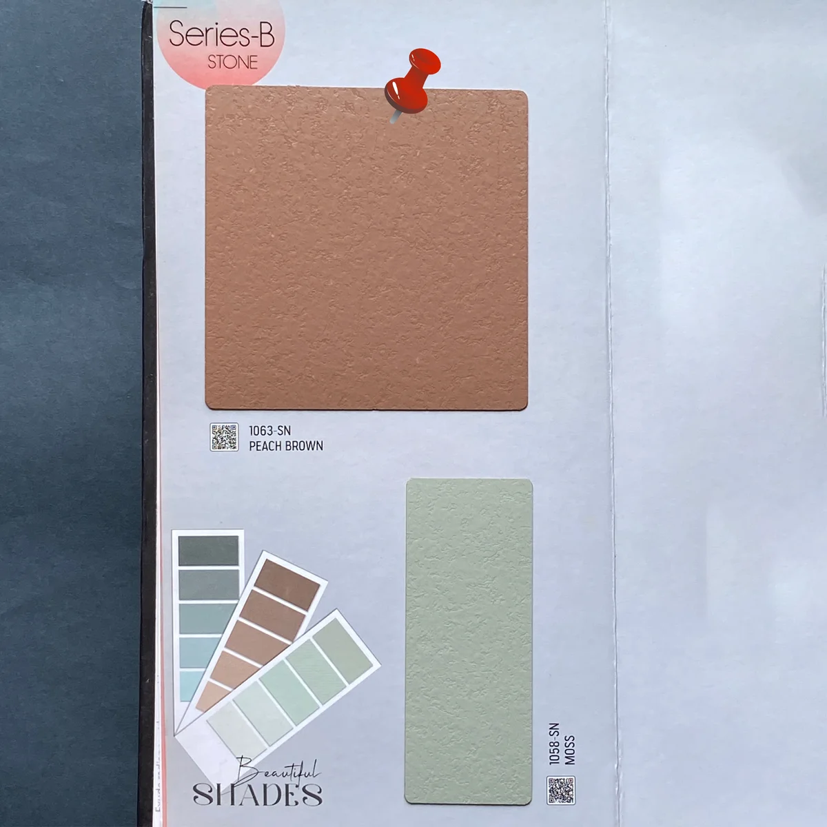 Plain Art 1 MM Marble & Stone Textured Laminates (Mica/Sunmica) - 106-SN PEACH BROWN