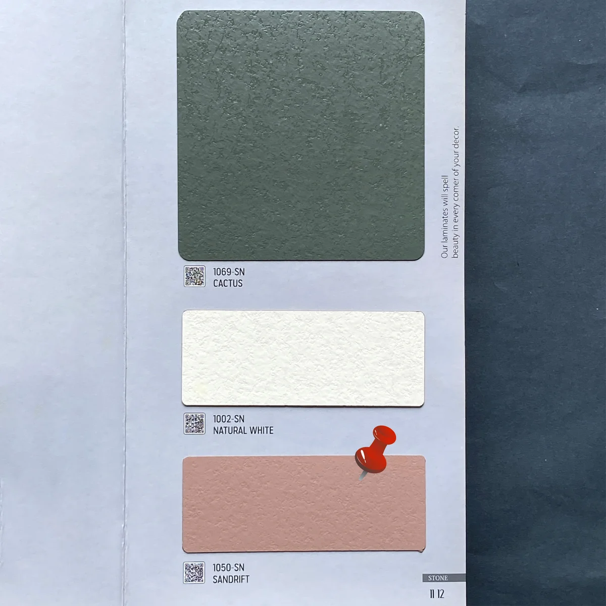 Plain Art 1 MM Marble & Stone Textured Laminates (Mica/Sunmica) - 1050-SN SANDRIFT