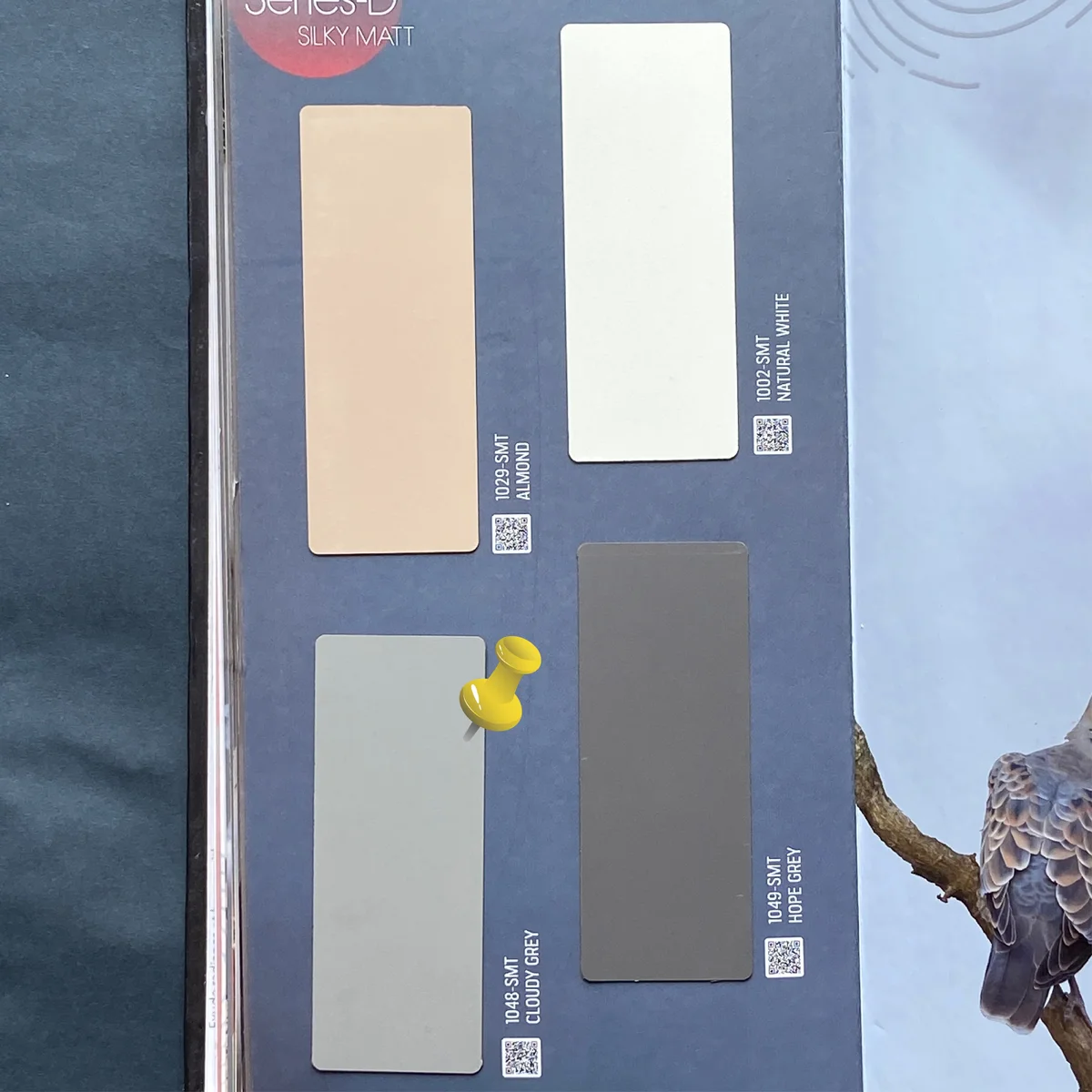 Plain Art 1 MM Plain Solid Colors Silky Matt Laminates (Mica/Sunmica) - 1048-SMT CLOUDY GREY