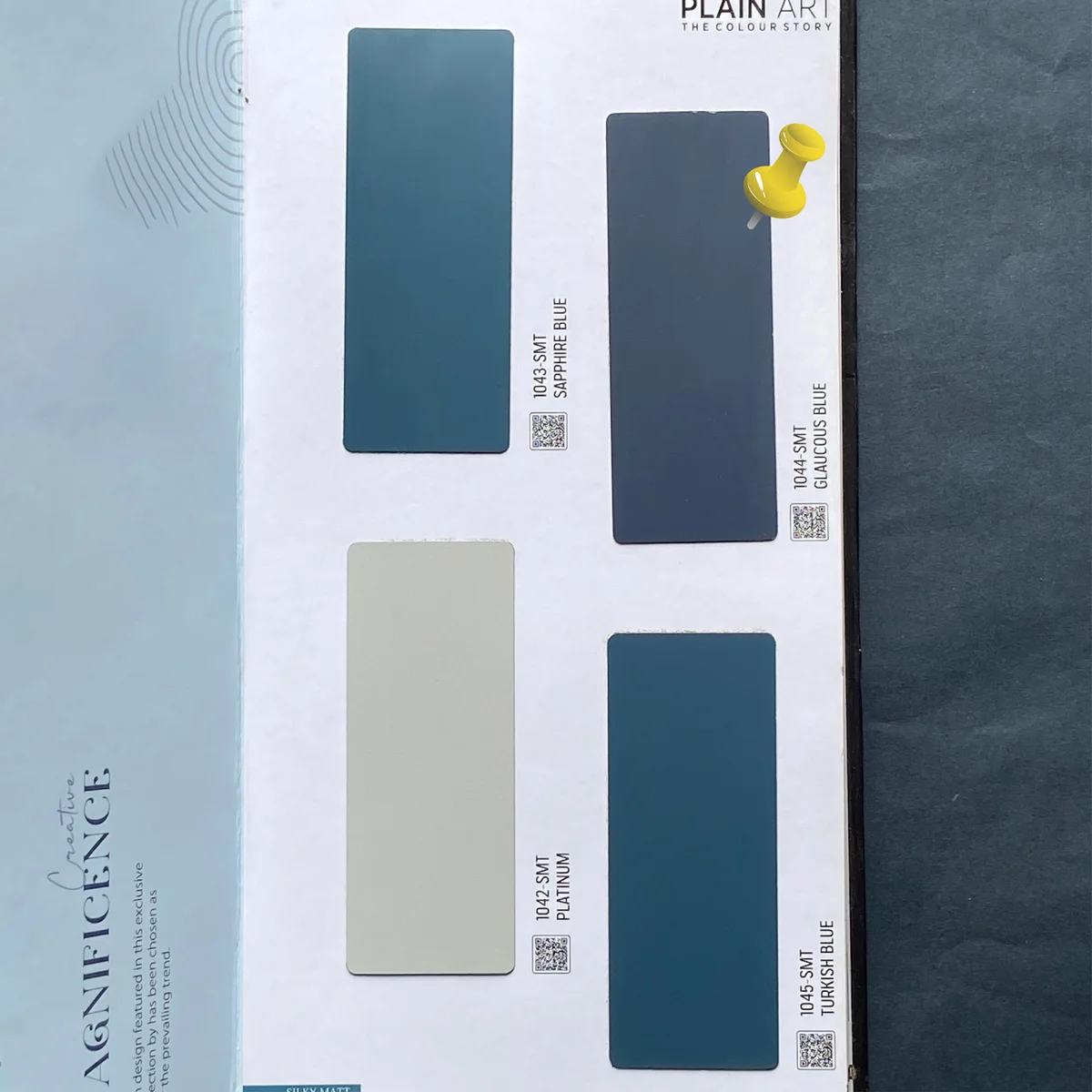 Plain Art 1 MM Plain Solid Colors Silky Matt Laminates (Mica/Sunmica) - 1044-SMT GLAUCOUS BLUE