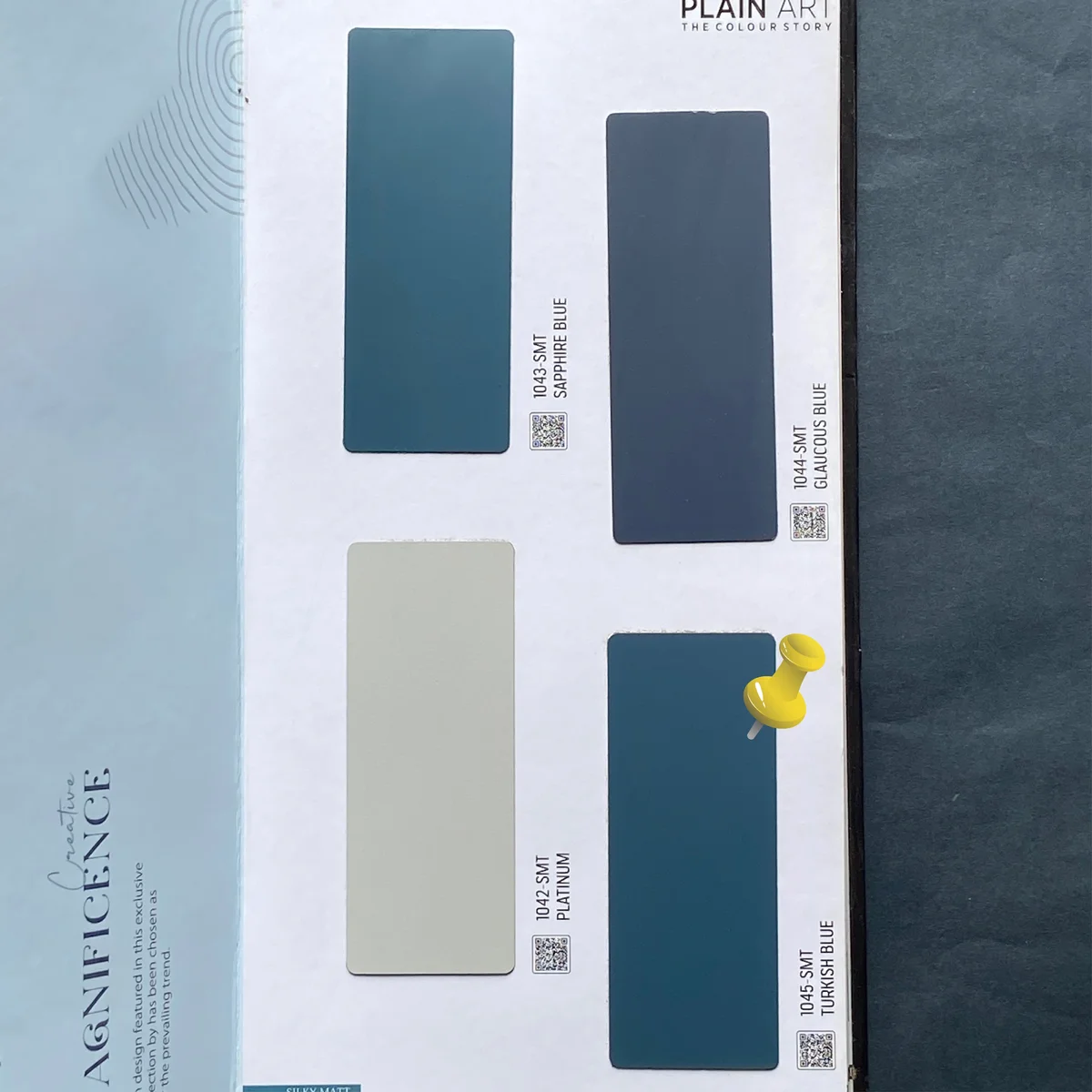 Plain Art 1 MM Plain Solid Colors Silky Matt Laminates (Mica/Sunmica) - 1045-SMT TURKISH BLUE