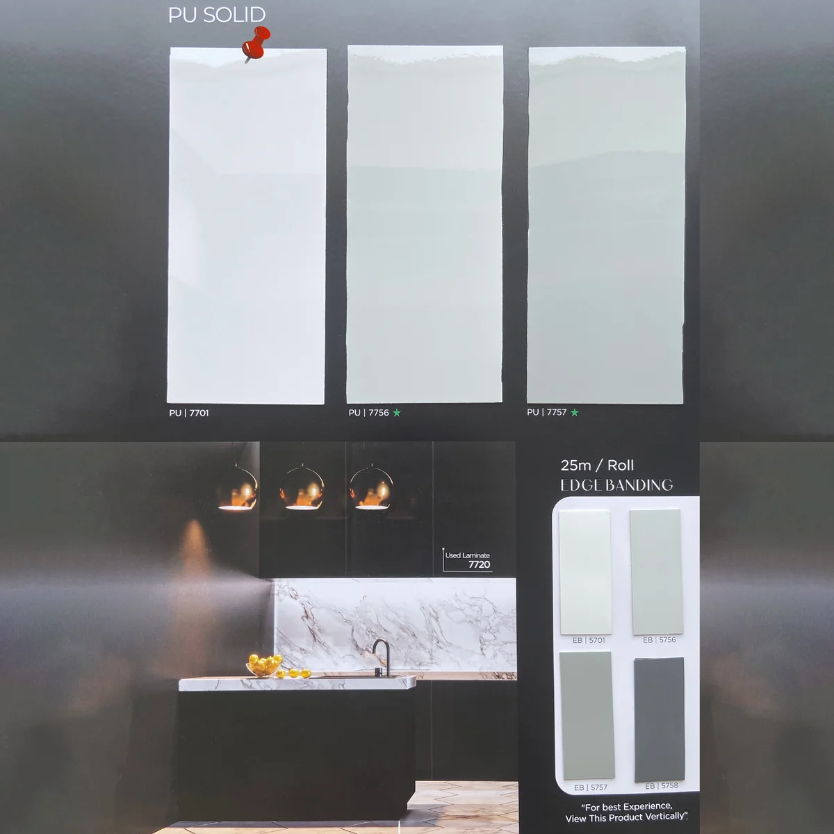 Treelam 1.5 MM Plain Solid Colors PU Glossy PVC Laminates (Mica/Sunmica) - PU | 7701