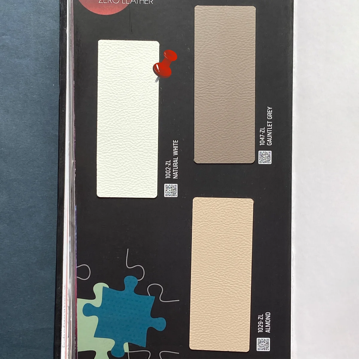 Plain Art 1 MM Plain Solid Colors Leather Finish Laminates (Mica/Sunmica) - 1002-ZL NATURAL WHITE