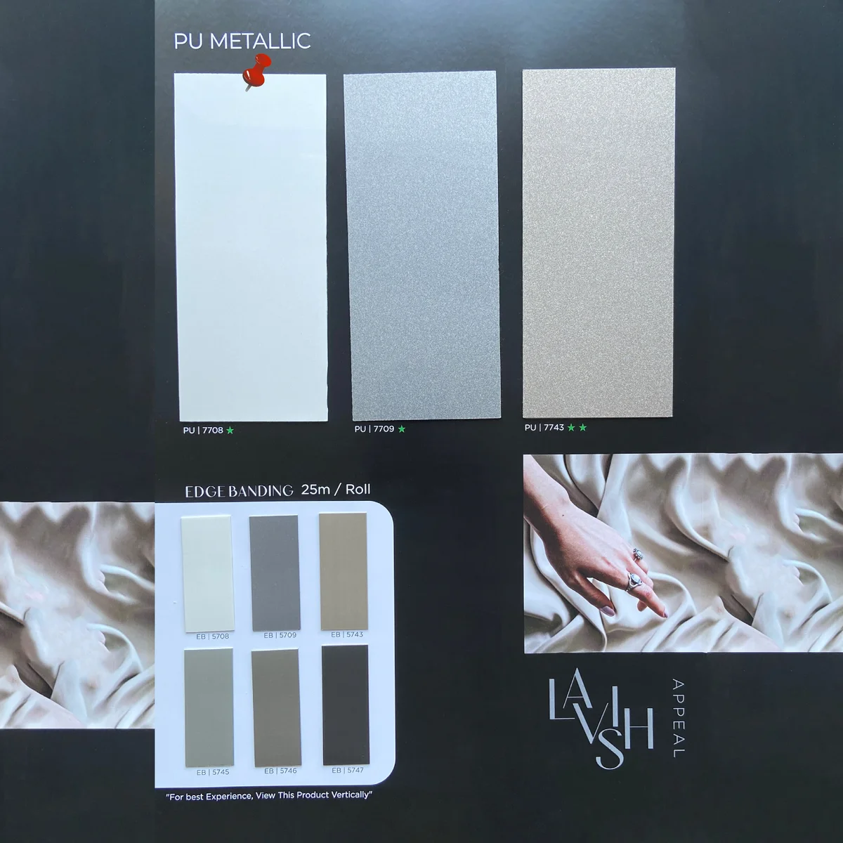 Treelam 1.5 MM PU PVC Metallic Glossy Laminates (Mica/Sunmica) - PU | 7708