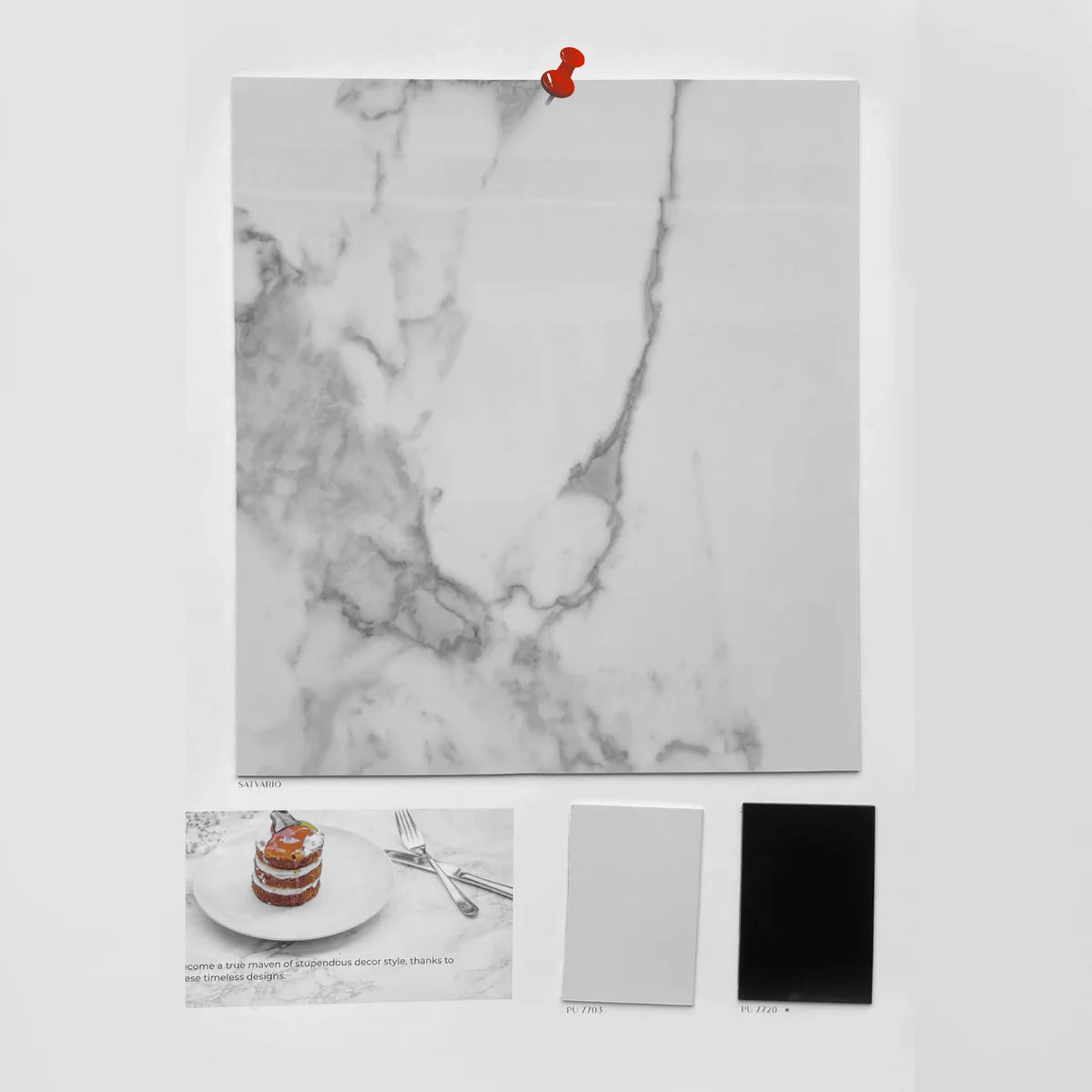 Treelam Orison 1.5 MM Marble & Stone PU Glossy PVC Laminates (Mica/Sunmica) - SATVARIO