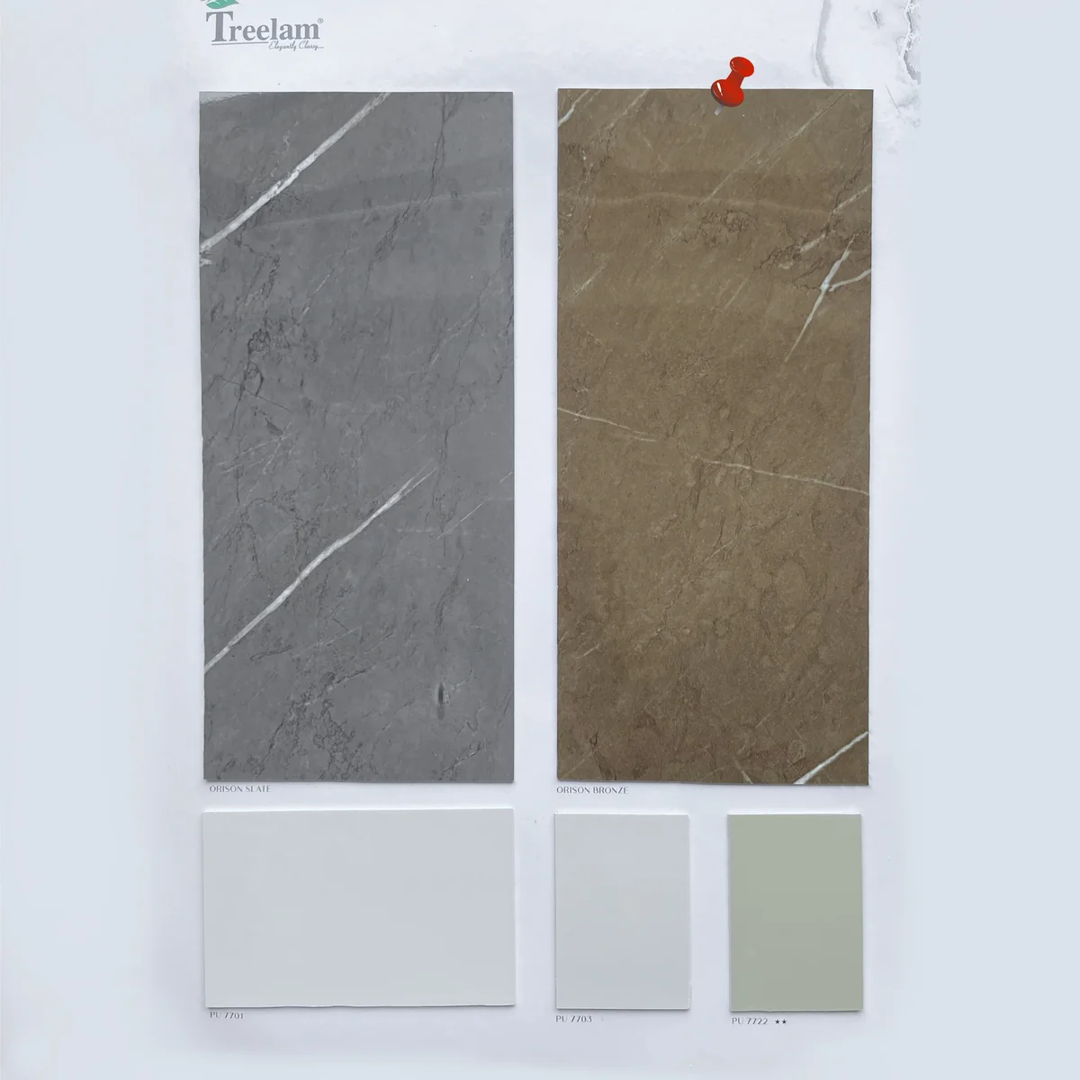 Treelam Orison 1.5 MM Marble & Stone PU Glossy PVC Laminates (Mica/Sunmica) - ORISON BRONZE