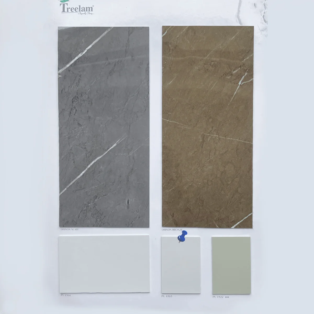 Treelam Orison 1.5 MM Plain Solid Colors PU Glossy PVC Laminates (Mica/Sunmica) - PU 7703