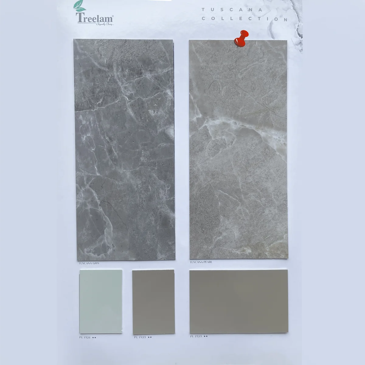 Treelam Orison 1.5 MM Marble & Stone PU Glossy PVC Laminates (Mica/Sunmica) - I TUSCANA PEARL