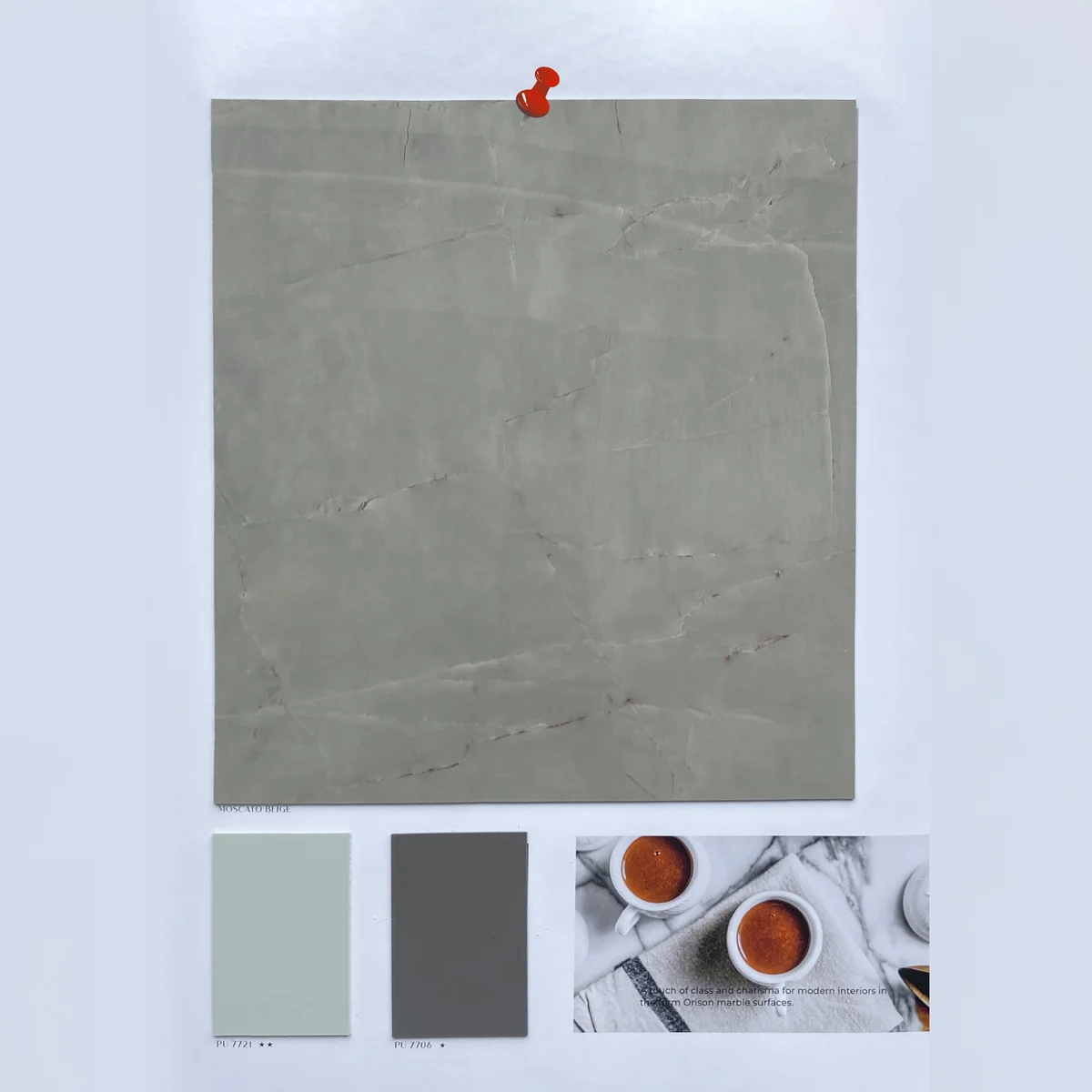Treelam Orison 1.5 MM Marble & Stone PU Glossy PVC Laminates (Mica/Sunmica) - MOSCATO BEIGE