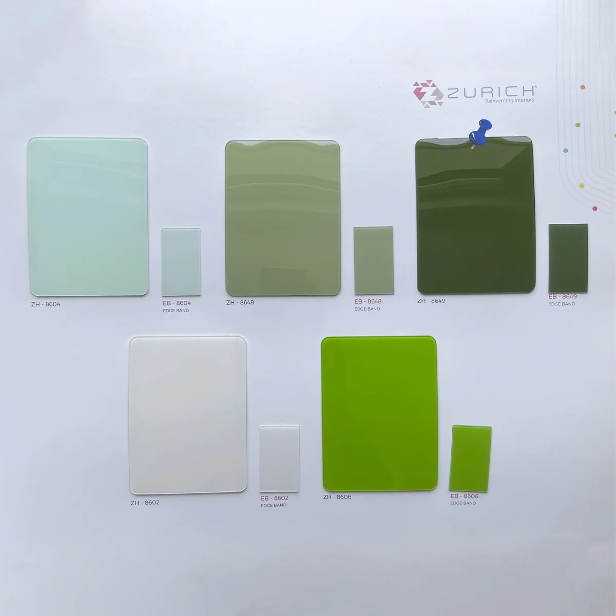 Zurich Benetti 1.5 MM Season 4  Plain Solid Colors Glossy Acrylic Laminates (Mica/Sunmica) - ZH | 8649