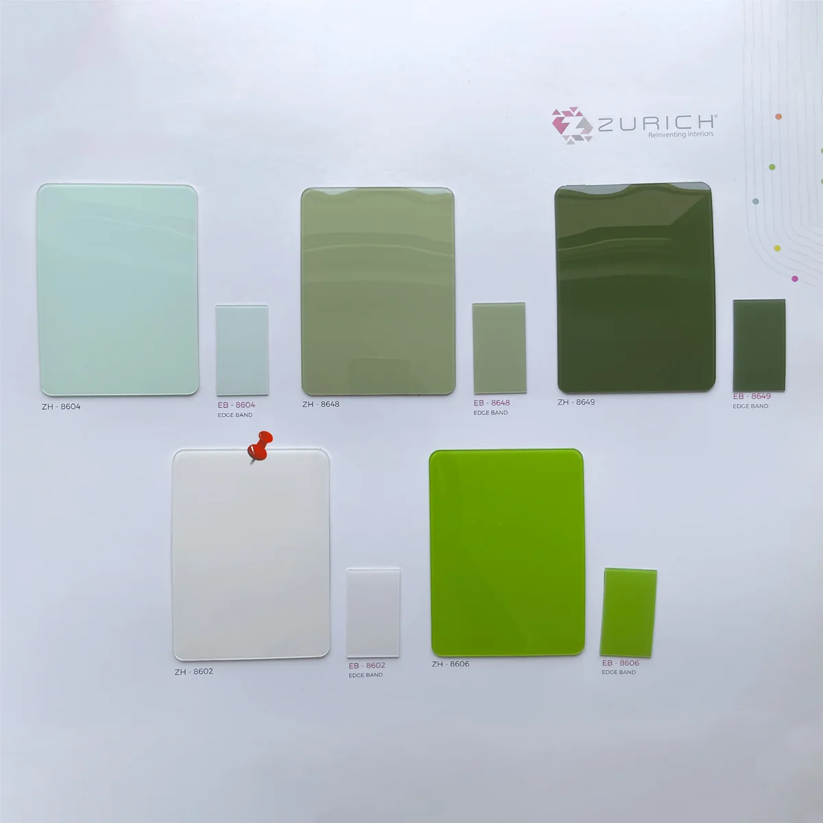 Zurich Benetti 1.5 MM Season 4 Plain Solid Colors Glossy Acrylic Laminates (Mica/Sunmica) - ZH | 8602