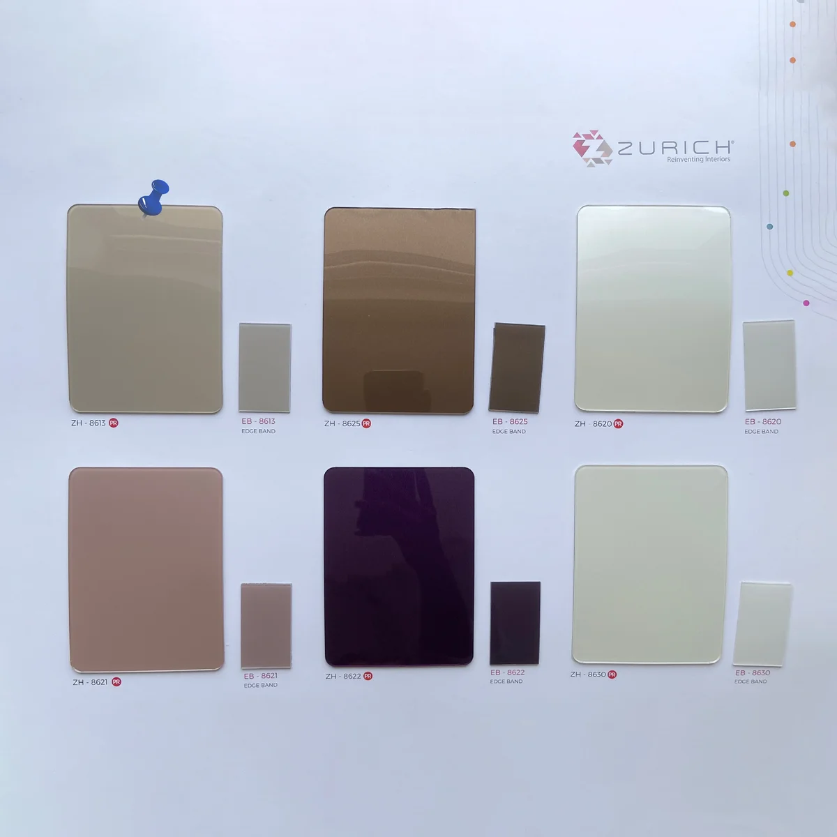 Zurich Benetti 1.5 MM Season 4 Metallic Glossy Acrylic Laminates (Mica/Sunmica) - ZH | 8613 PR
