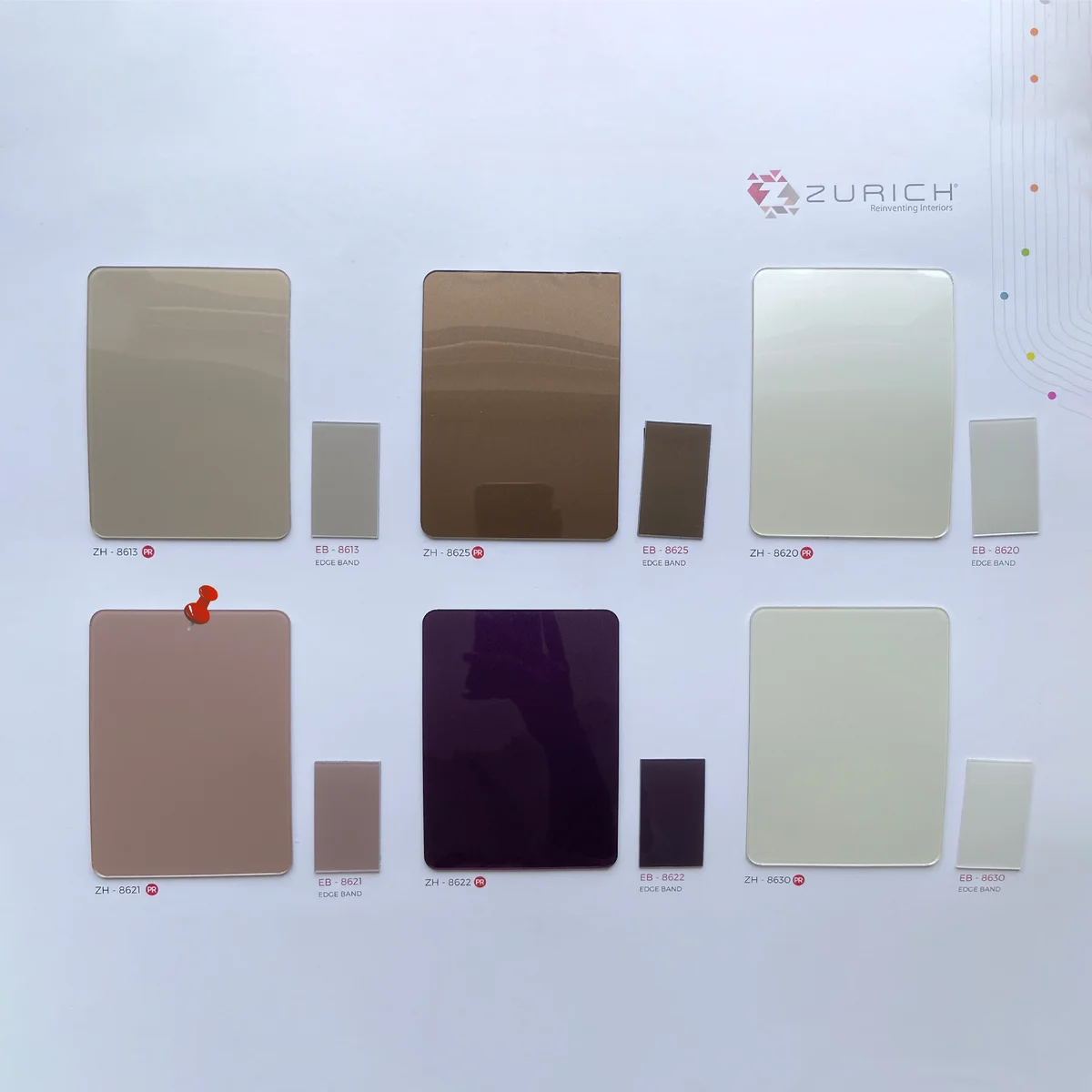 Zurich Benetti 1.5 MM Season 4 Metallic Glossy Acrylic Laminates (Mica/Sunmica) - ZH | 8621 PR