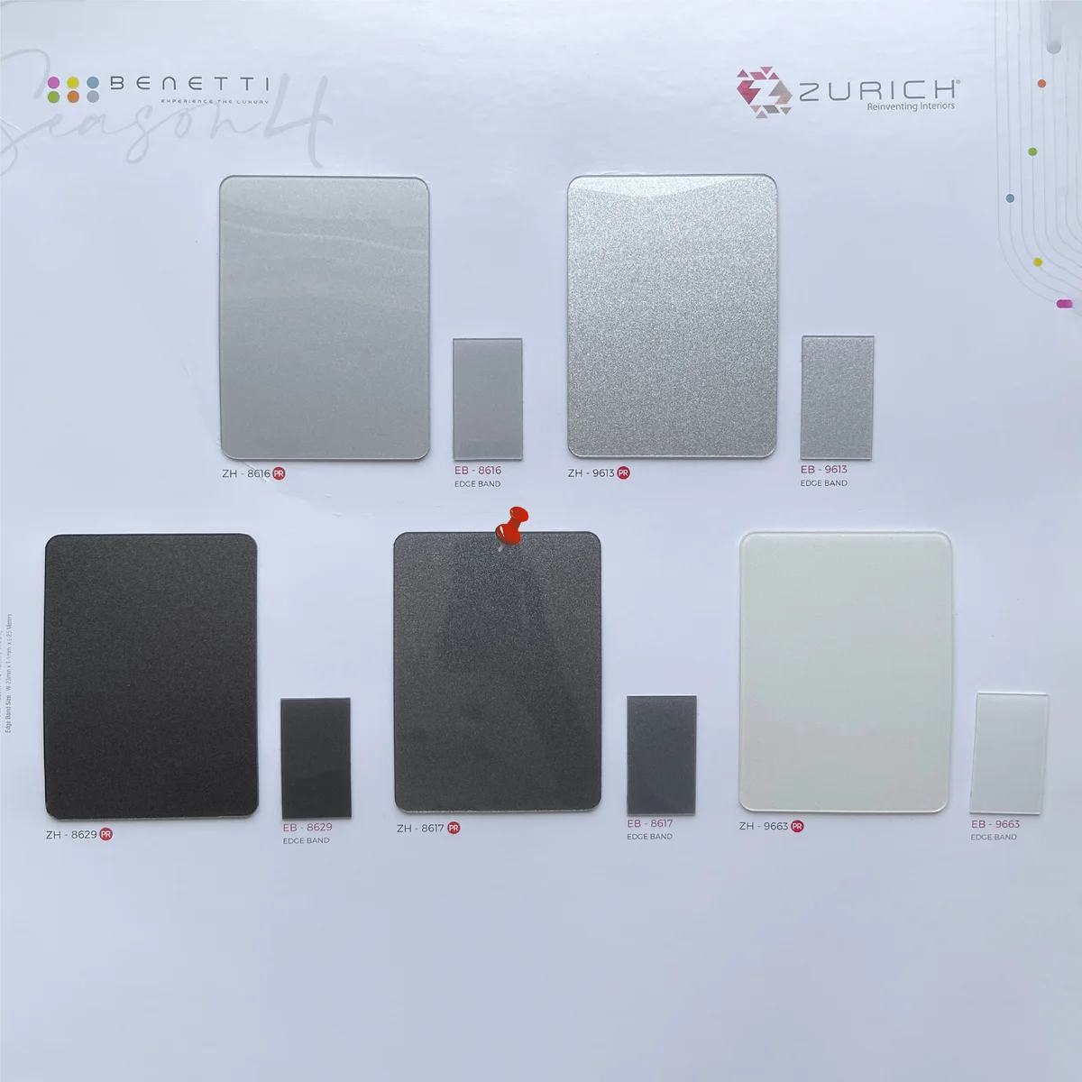 Zurich Benetti 1.5 MM Season 4 Sparkle Glossy Acrylic Laminates (Mica/Sunmica) - ZH | 8617 PR