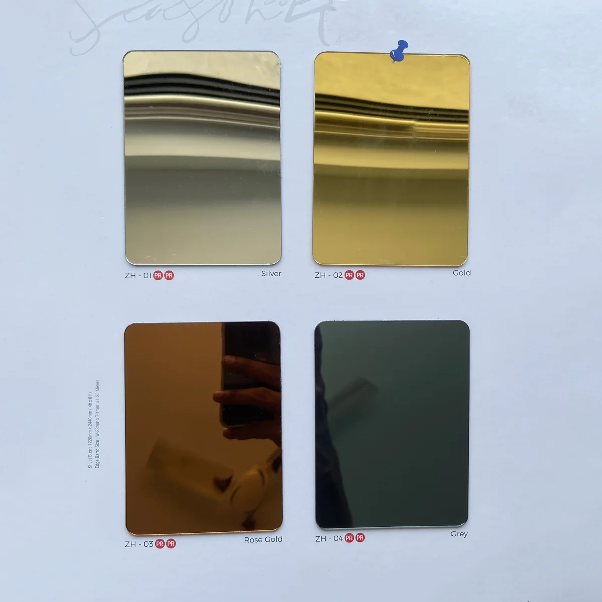 Zurich Benetti 1.5 MM Season 4 Mirror Glossy Acrylic Laminates (Mica/Sunmica) - ZH | 02 PR