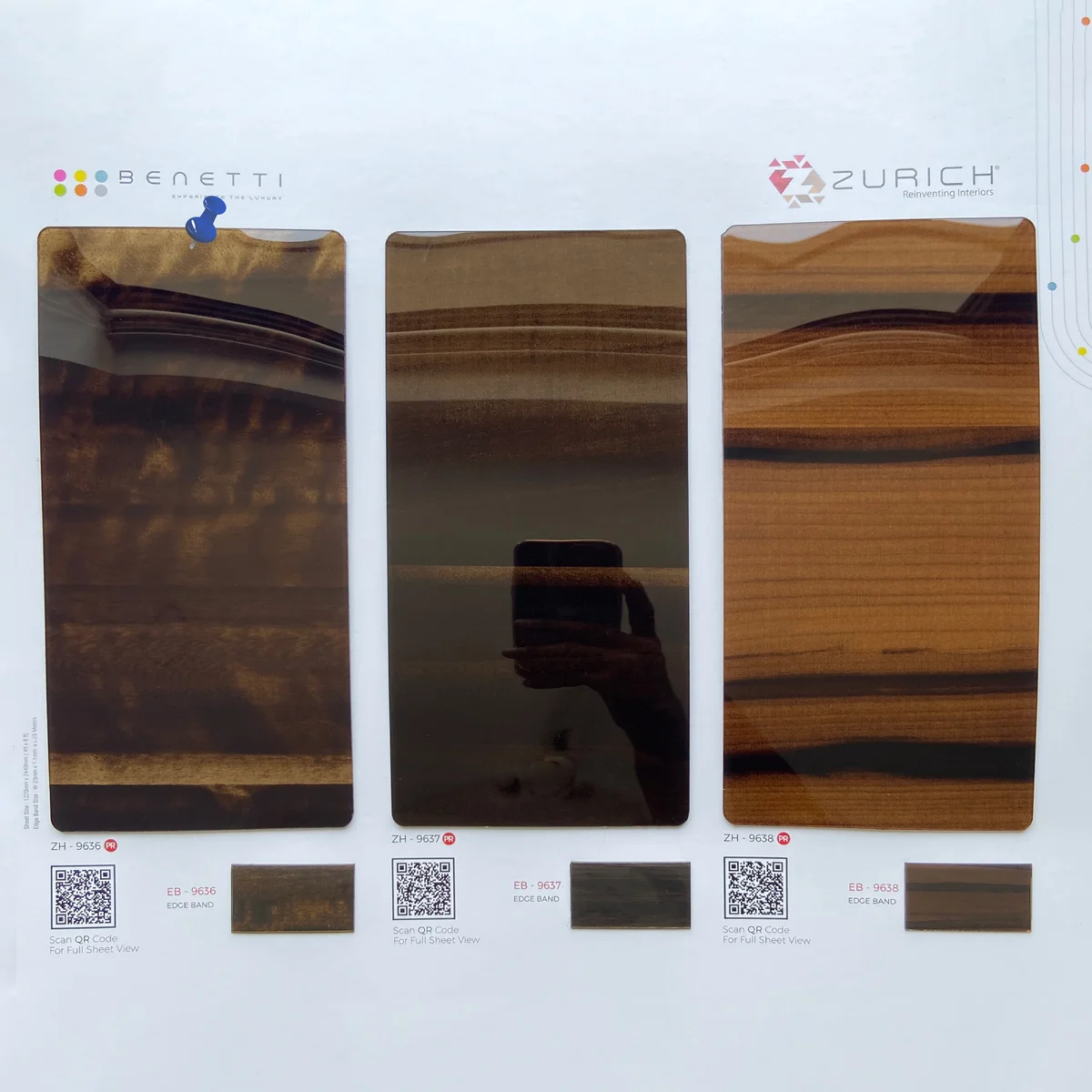 Zurich Benetti 1.5 MM Season 4 Wooden Glossy Acrylic Laminates (Mica/Sunmica) - ZH | 9636 PR