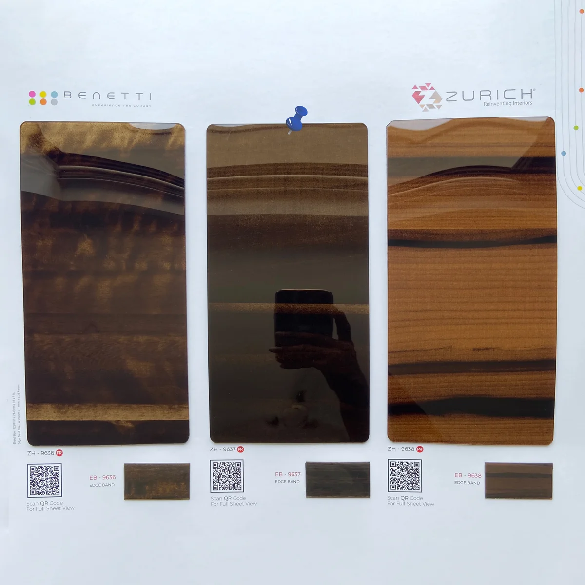 Zurich Benetti 1.5 MM Season 4 Wooden Glossy Acrylic Laminates (Mica/Sunmica) - ZH | 9637 PR