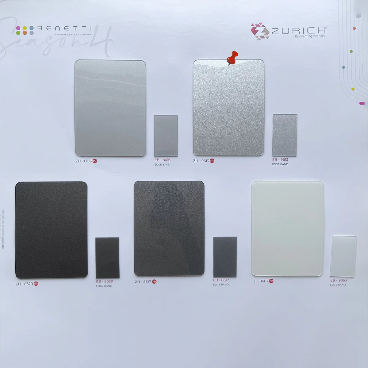 Zurich Benetti 1.5 MM Season 4 Sparkle Glossy Acrylic Laminates (Mica/Sunmica) - ZH | 9613 PR