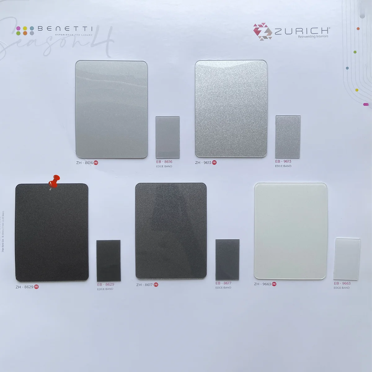 Zurich Benetti 1.5 MM Season 4 Sparkle Glossy Acrylic Laminates (Mica/Sunmica) - ZH | 8629 PR