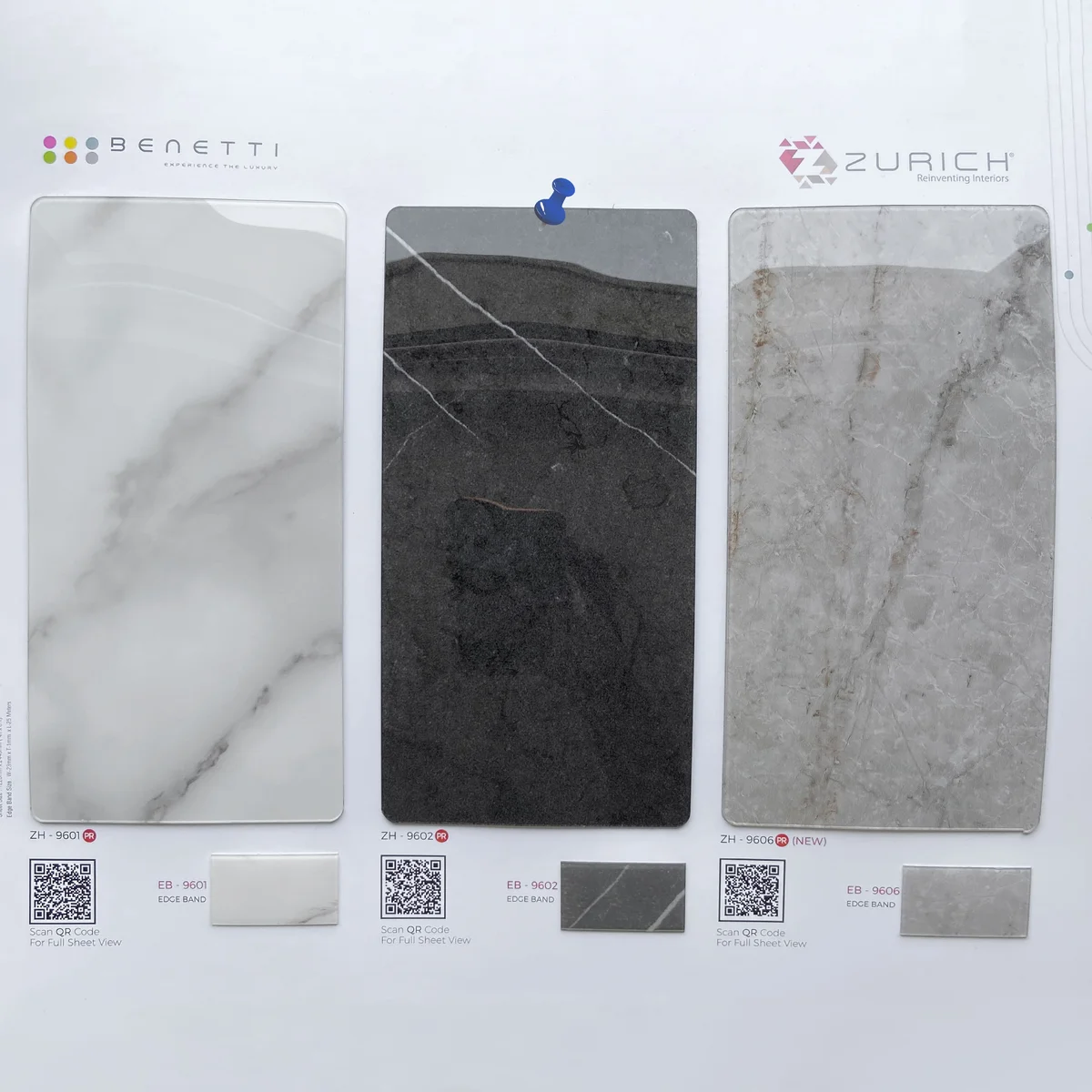 Zurich Benetti 1.5 MM Season 4 Marble & Stone Glossy Acrylic Laminates (Mica/Sunmica) - ZH | 9602 PR