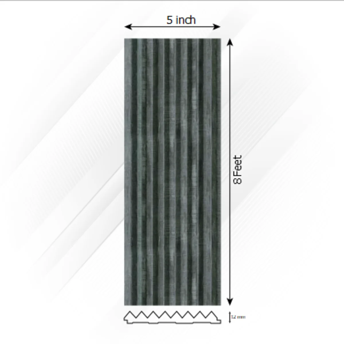 Ventura Decorative Louvers Panel/Planks 8 Feet * 5 Inch - TETRA 5102