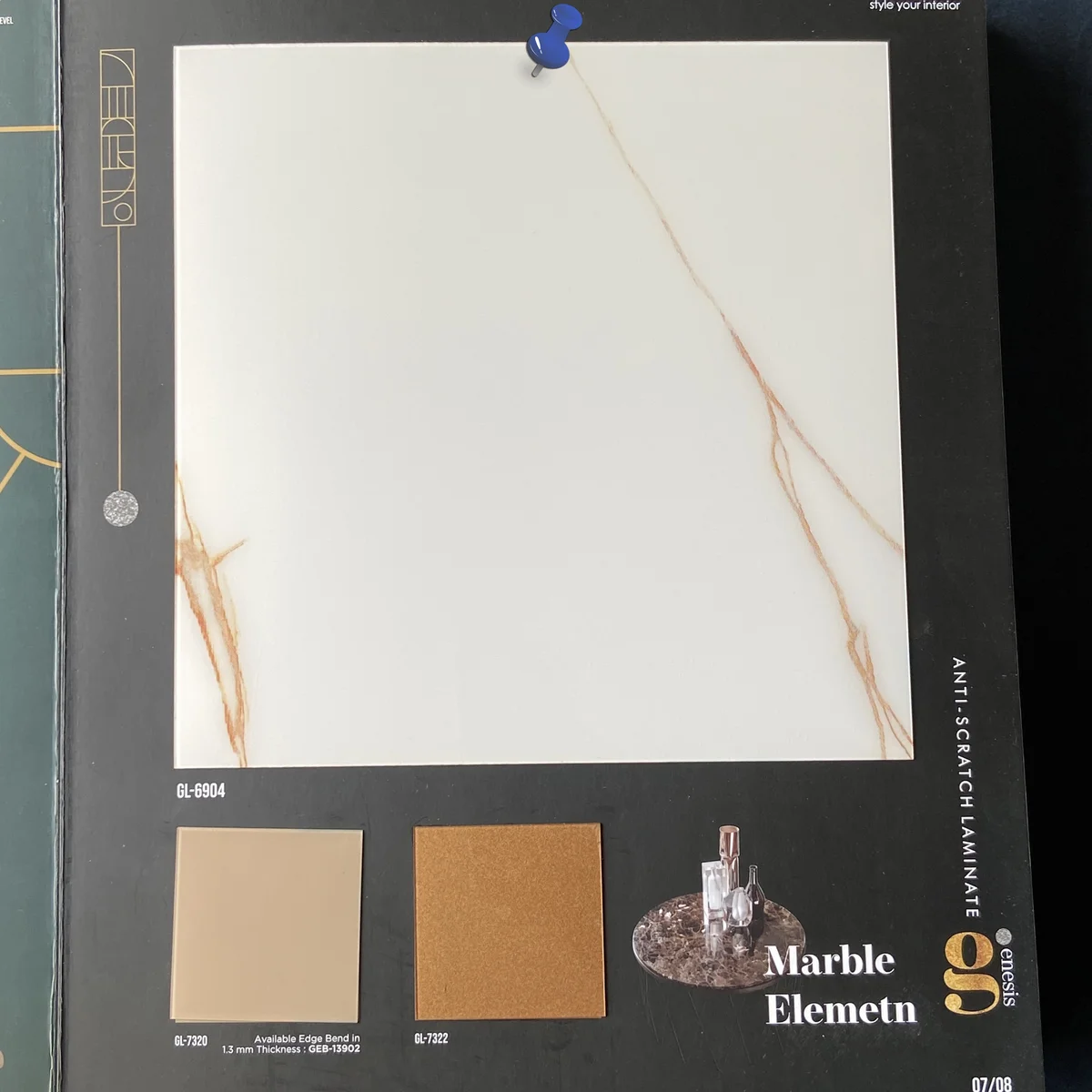 Frikly Basics 1 MM Marble & Stone Glossy Acrylic Laminates (Mica/Sunmica) | FB - 06904 VD