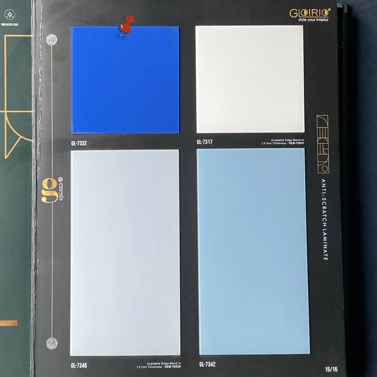 Frikly Basics 1 MM Plain Solid Colors Glossy Acrylic Laminates (Mica/Sunmica) | FB - 07332 VD